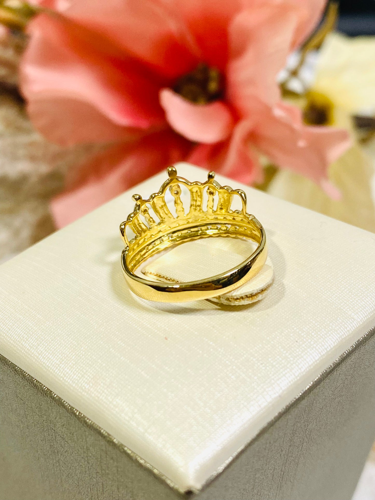 K18 Japan Gold Crown Ring