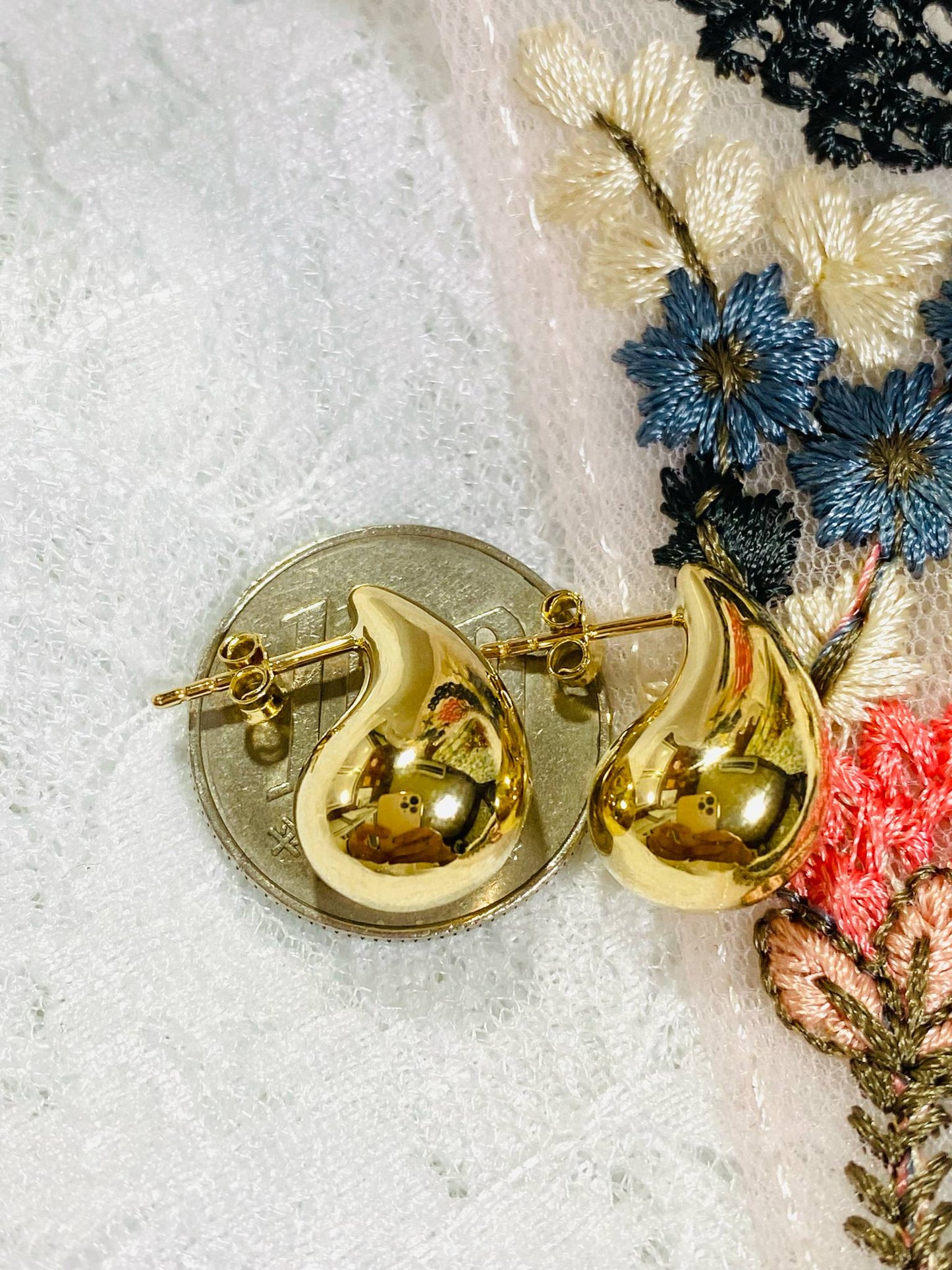K18 🇯🇵 Gold Teardrop Earrings