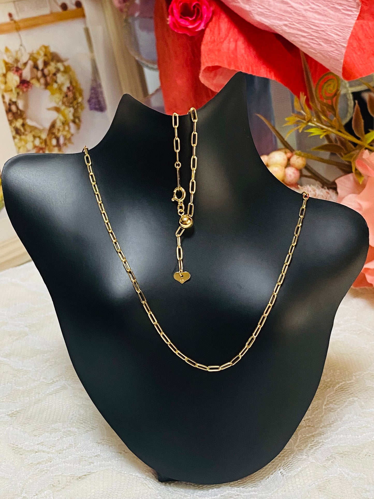 K18 Japan Gold Necklace & Earrings (Bundle)
