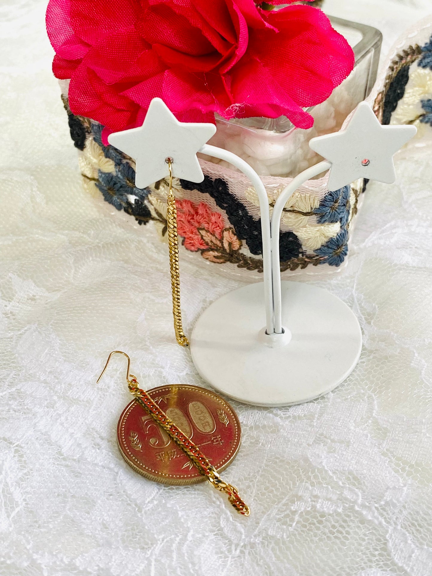 Fish Hook Type Khei Earrings K18
