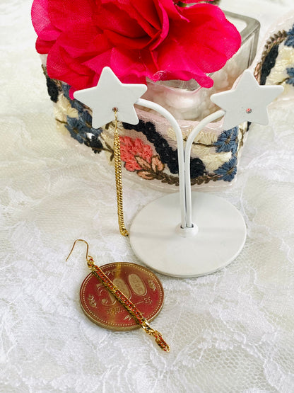 Fish Hook Type Khei Earrings K18