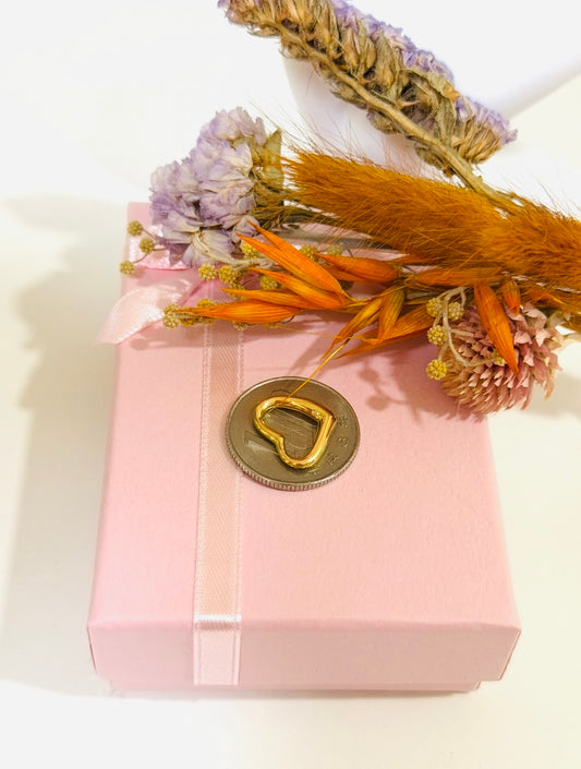K18 Open Heart Pendant