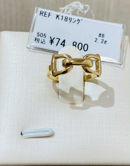 Clip/Ribbon Style Ring K18🇯🇵 Gold