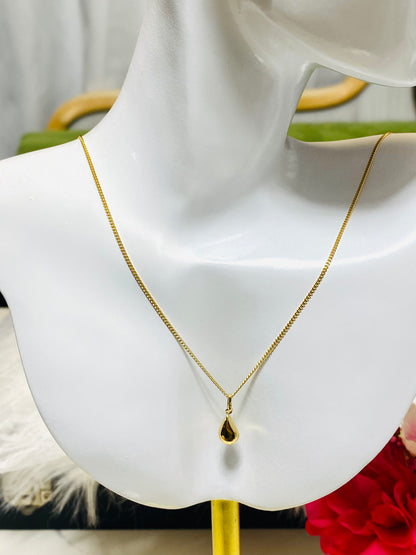 Teardrop Necklace 2DC K18