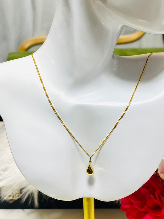 Teardrop Necklace 2DC K18
