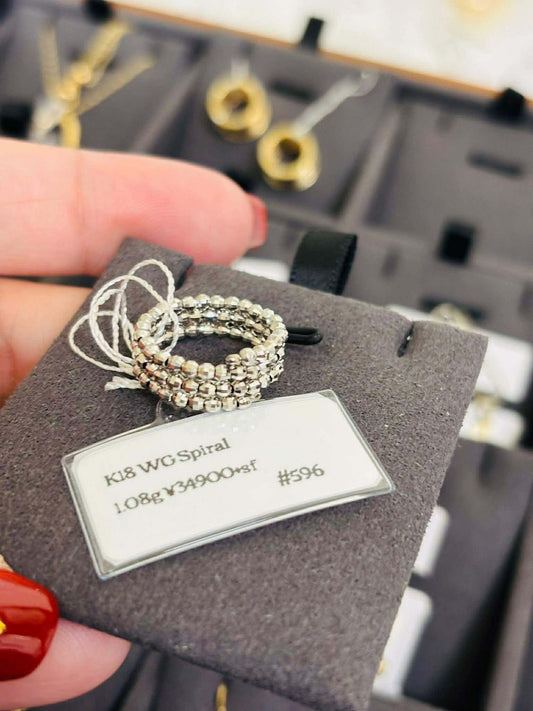 K18 WhiteGold Spiral Ring