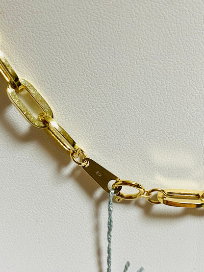 K18🇯🇵gold Paperclip Chaib