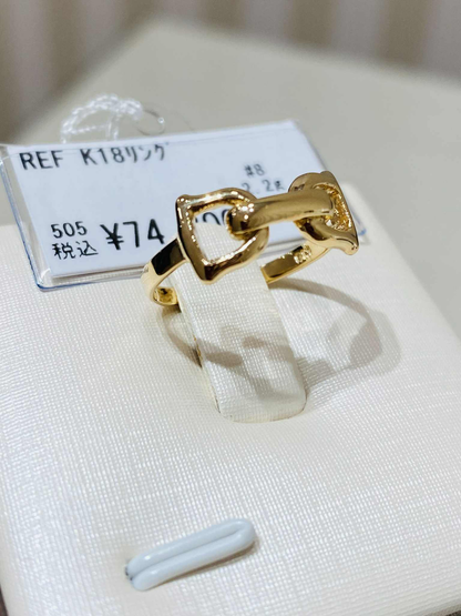 Clip/Ribbon Style Ring K18🇯🇵 Gold