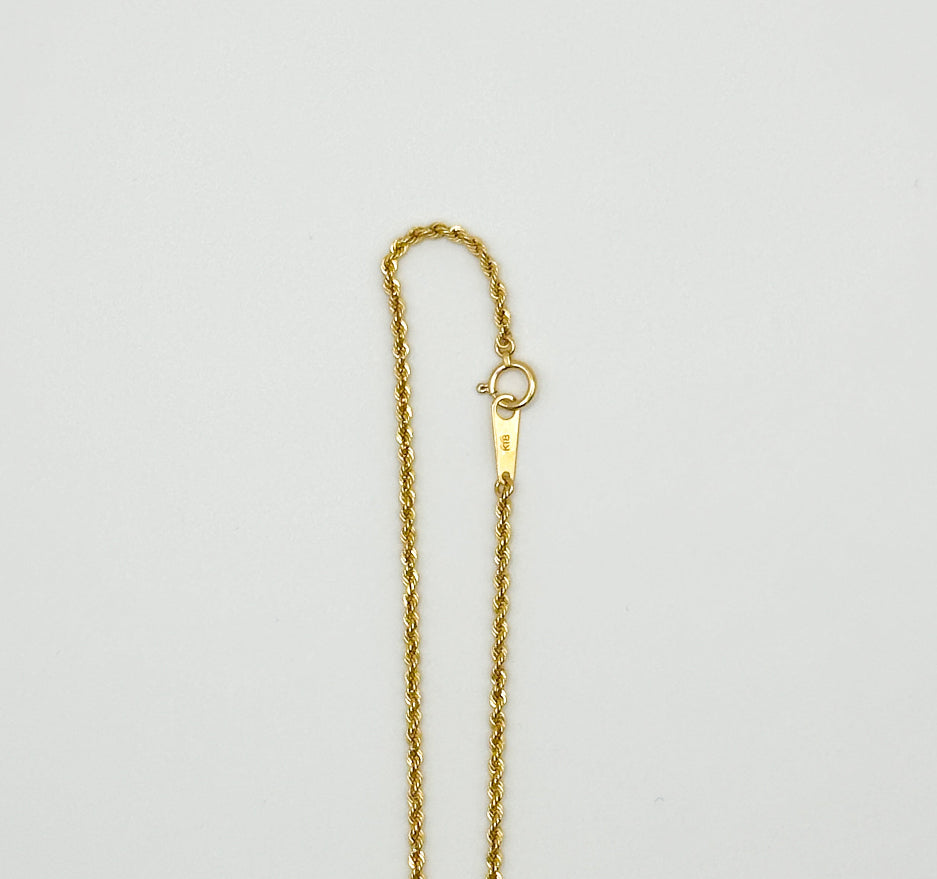 Rope Chain Cross Necklace Set K18