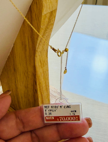 K18 Centered Dia Necklace