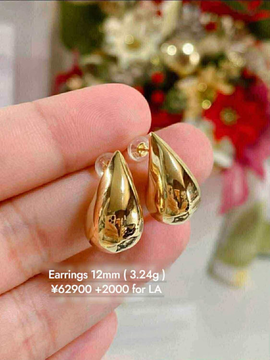 K18🇯🇵gold Teardrops Earrings