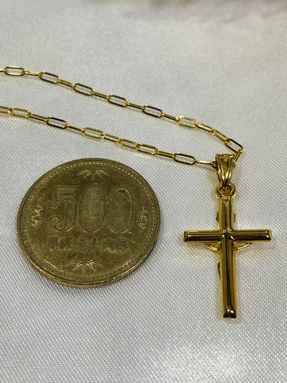 K18🇯🇵gold Cross Necklace