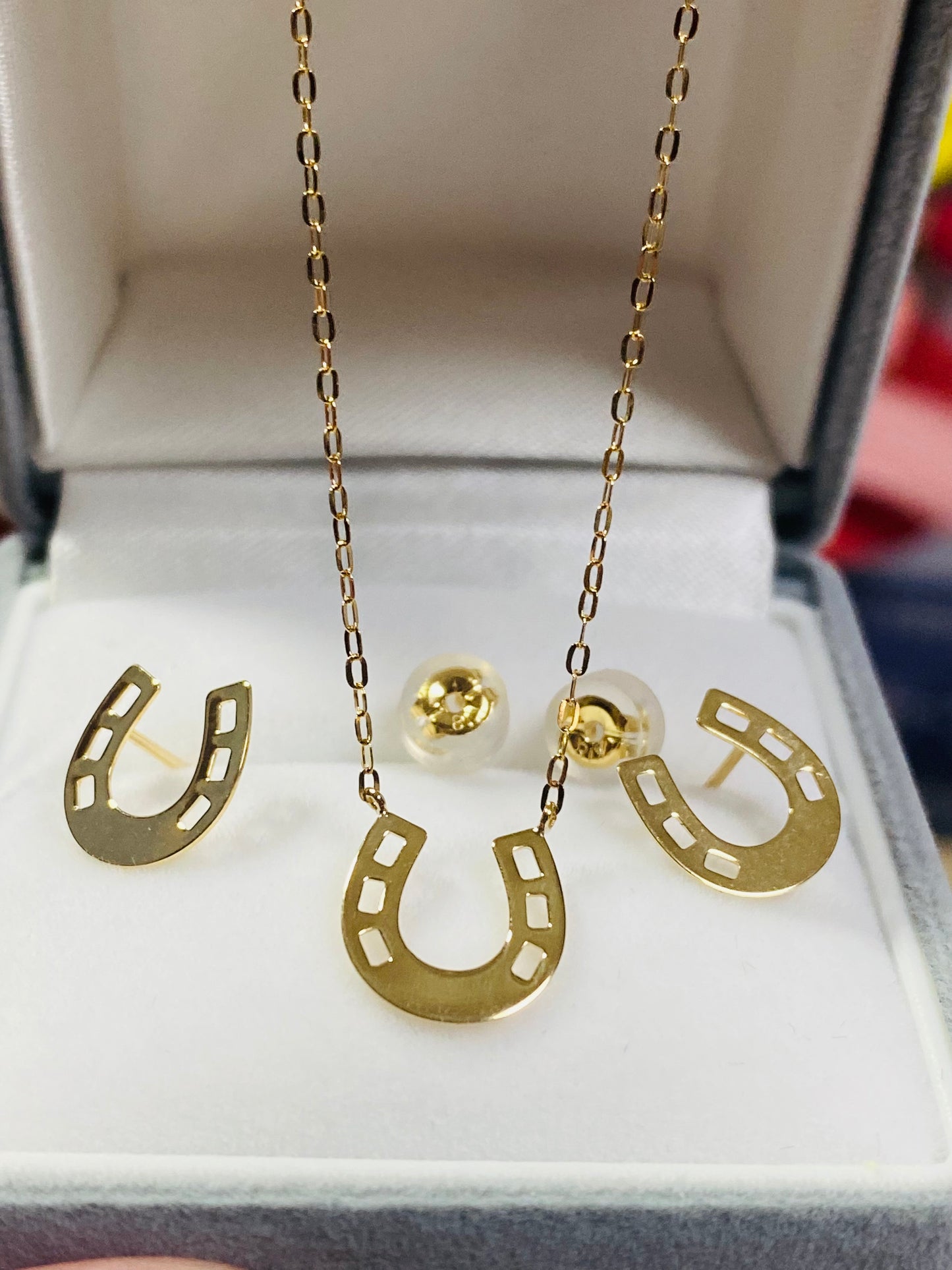K18🇯🇵gold HorseShoe Set
