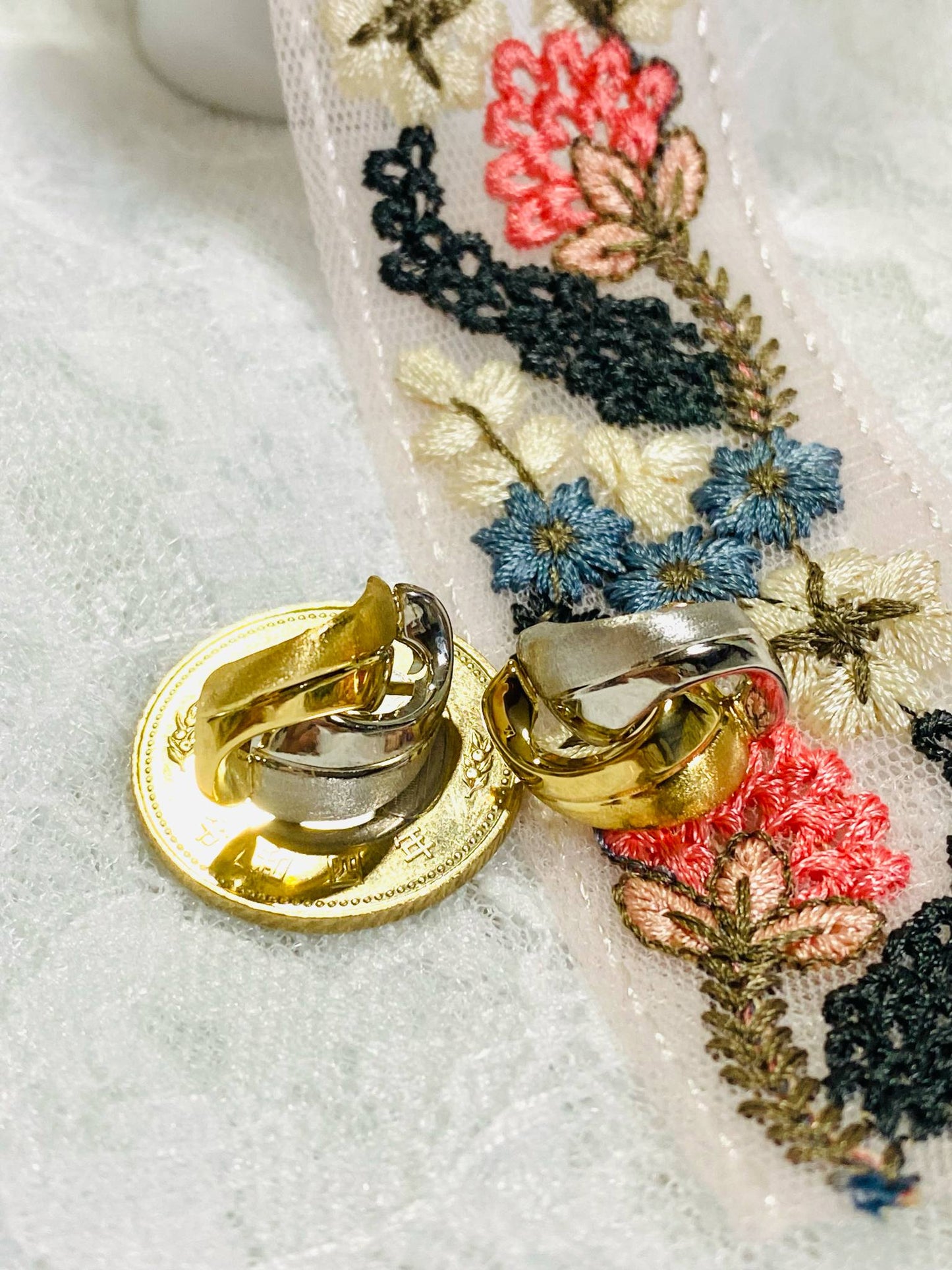 K18/PT Subasta Earrings
