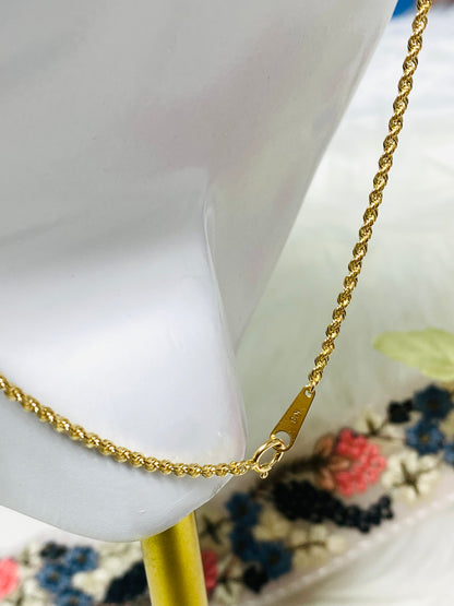 K18🇯🇵gold across Necklace For Men