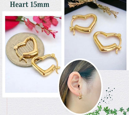 Heart Loop Earrings K18