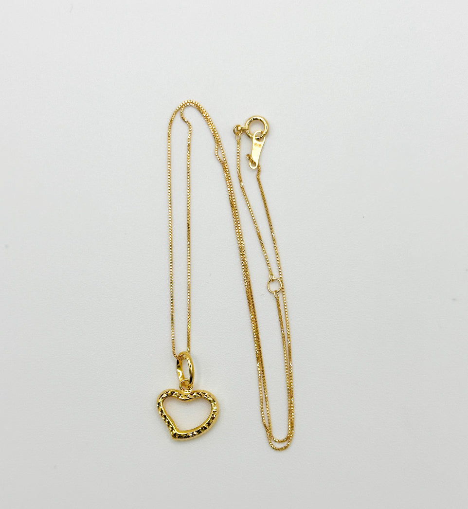 Venetian chain w/ heart Necklace Set K18