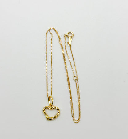 Venetian chain w/ heart Necklace Set K18