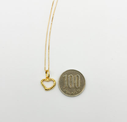 Venetian chain w/ heart Necklace Set K18