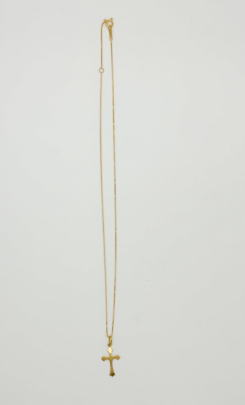 Cross Necklace Venetian Chain K18