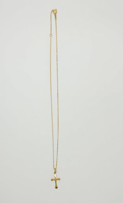 Cross Necklace Venetian Chain K18