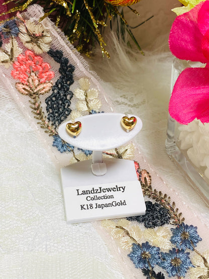 K18 Heart Earrings