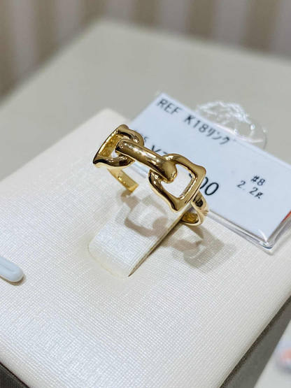 Clip/Ribbon Style Ring K18🇯🇵 Gold