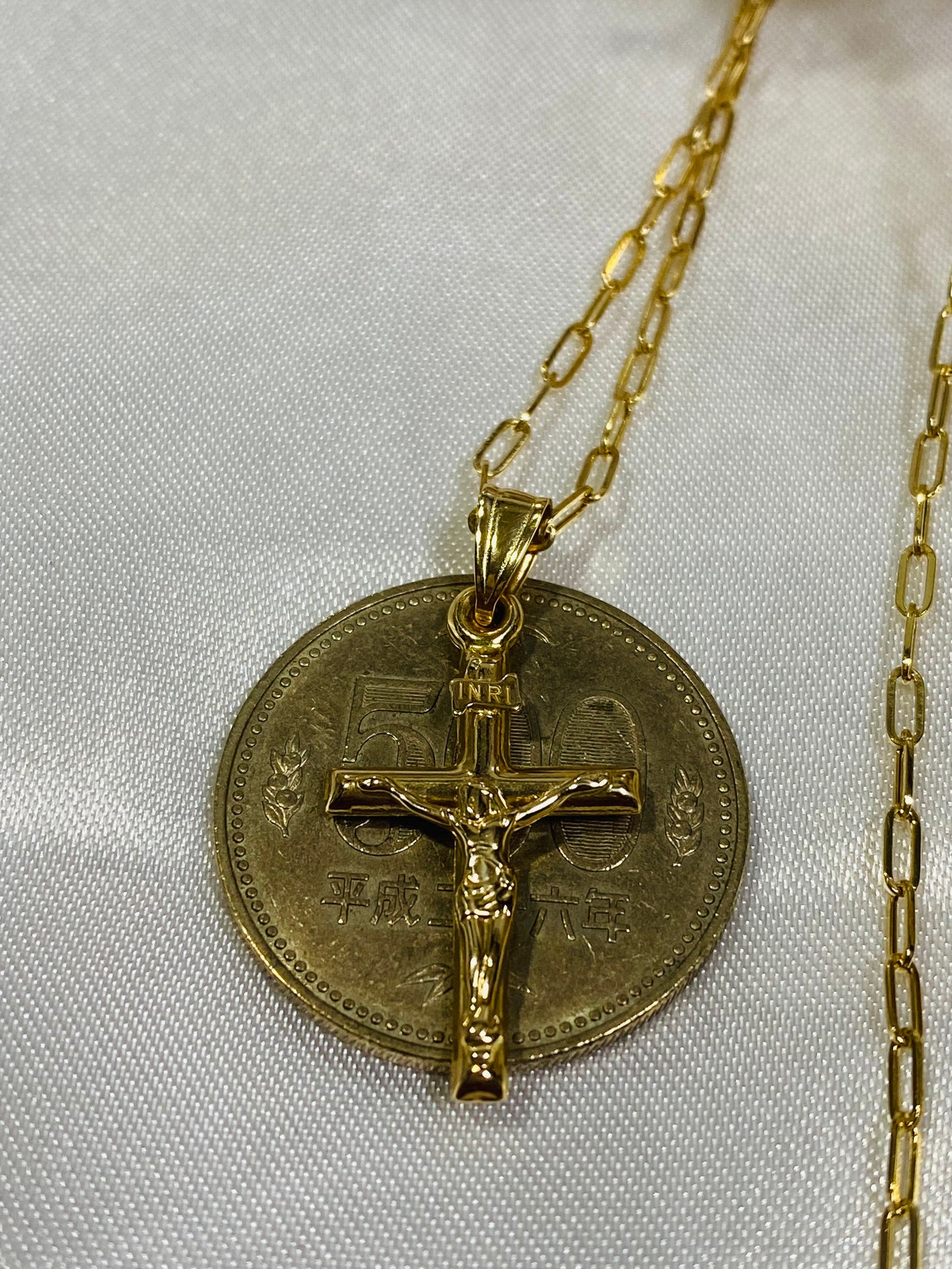 K18🇯🇵gold Cross Necklace
