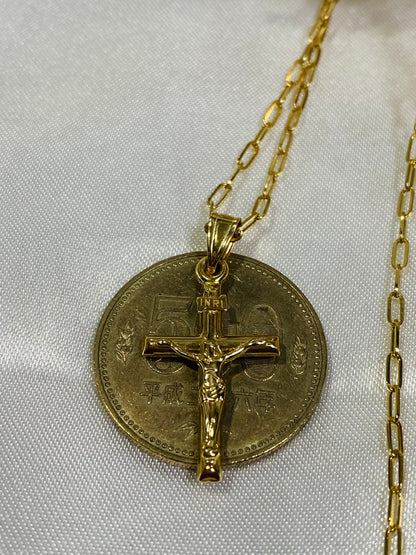 K18🇯🇵gold Cross Necklace