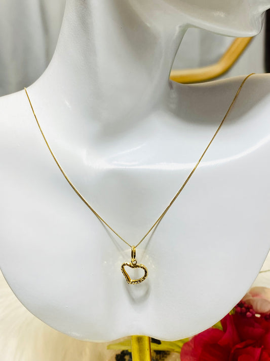 Venetian chain w/ heart Necklace Set K18