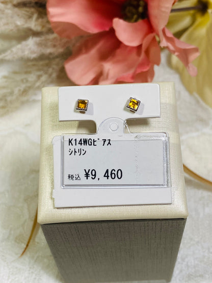 K14WG Citrine Earrings
