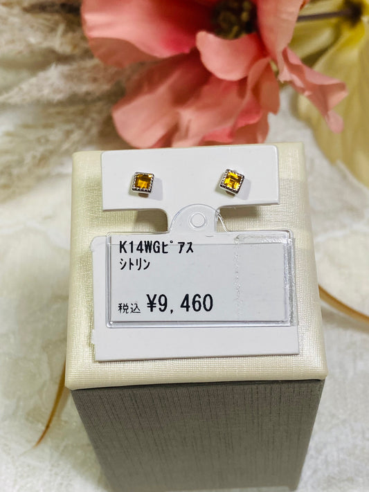 K14WG Citrine Earrings