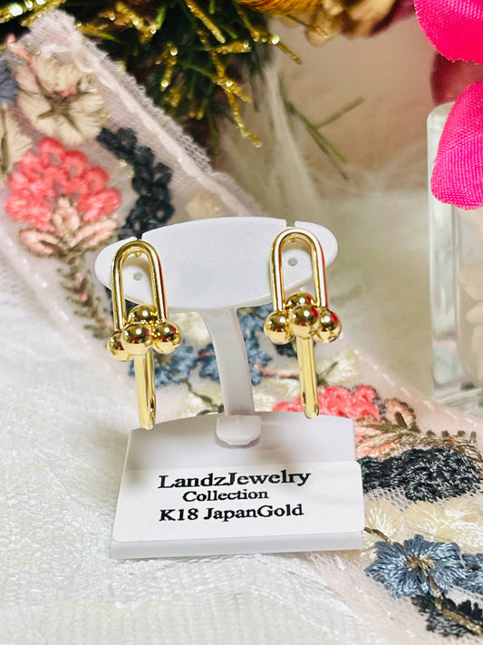 U-Shape Earrings K18 🇯🇵 Gold