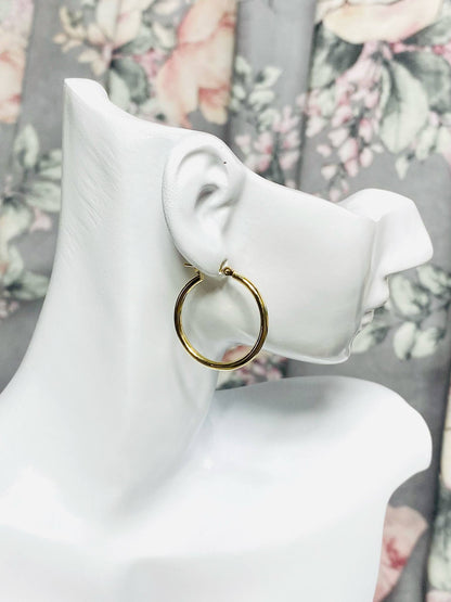 Loop Earrings 2x25 K18 🇯🇵 Gold