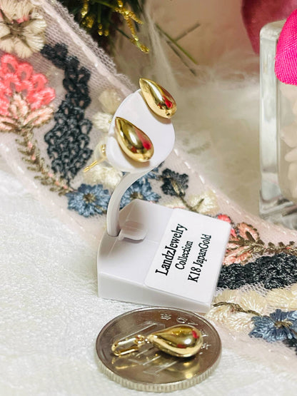 Teardrop Earrings & Pendant Set K18 🇯🇵 Gold